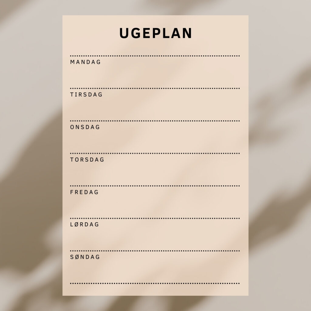 ugeplan adhd